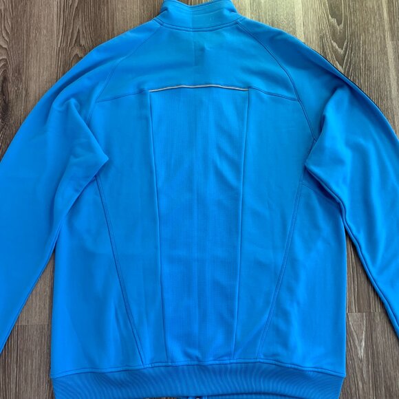 Adidas Blue Black Stripe Light Weight Zip Up Track Jacket, Size XL - Picture 5 of 10